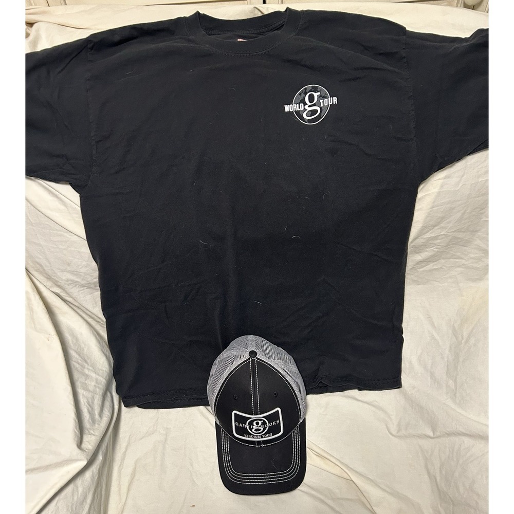 Garth Brooks Chicago Allstate Arena 2014 Tour Shirt XL & Stadium Snapback Lot